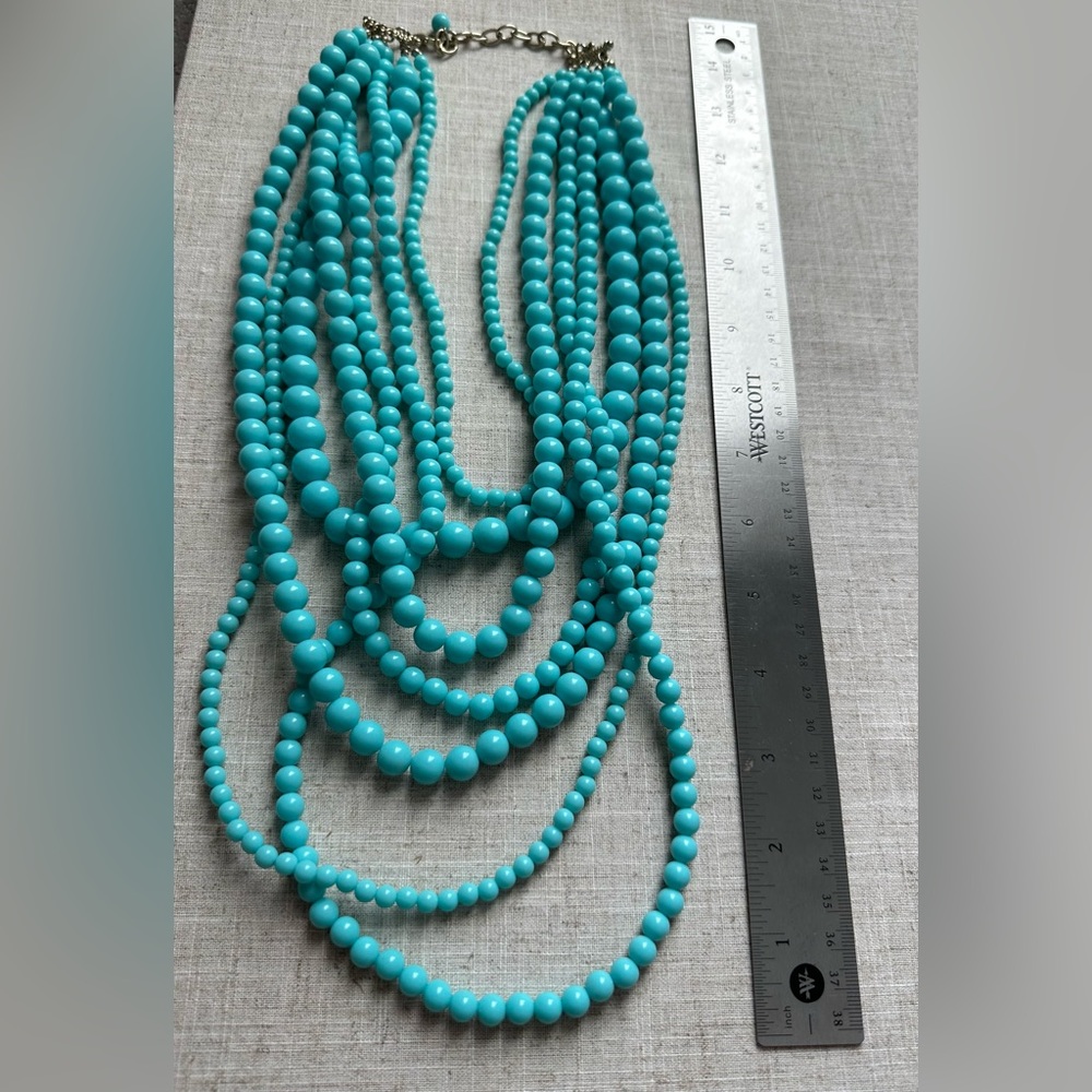 Turquoise Bead Multi-Strand Necklace